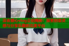 深夜糖心vlog企划揭秘：探索创意灵感与分享乐趣的完美平台