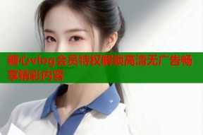 糖心vlog会员特权解锁高清无广告畅享精彩内容