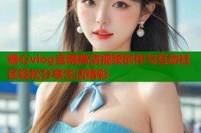 糖心vlog官网高清视频创作与互动社区轻松分享生活精彩