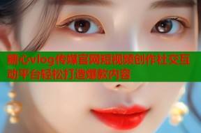 糖心vlog传媒官网短视频创作社交互动平台轻松打造爆款内容