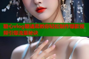 糖心vlog糖诸葛教你轻松制作爆款视频引爆流量秘诀