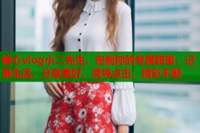 糖心vlog小二先生，定制你的专属甜蜜，记录生活，分享美好，诱导点击，精彩不断