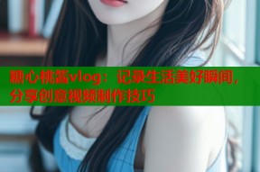糖心桃酱vlog：记录生活美好瞬间，分享创意视频制作技巧