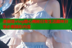 洛丽塔vlog糖心揭秘日常生活趣味分享必看精彩内容