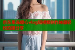 京东果冻糖心vlog短视频创作神器轻松拍摄分享