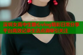 深圳女高中生糖心vlog精彩日常分享平台高效记录生活点滴吸引关注
